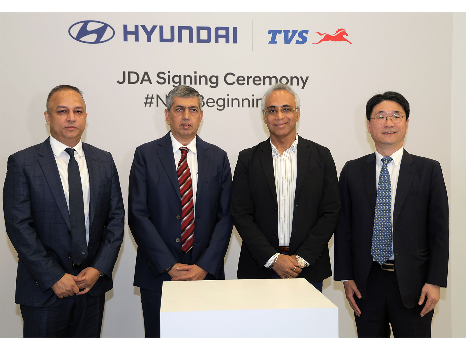 Hyundai Motor Company and TVS Motor Company sign Joint Development Agreement to deliver and commercialize electric three-wheelers in India and additional markets Hyundai Motor Company and TVS Motor Company sign Joint Development Agreement to deliver and commercialize electric three-wheelers in India and additional markets