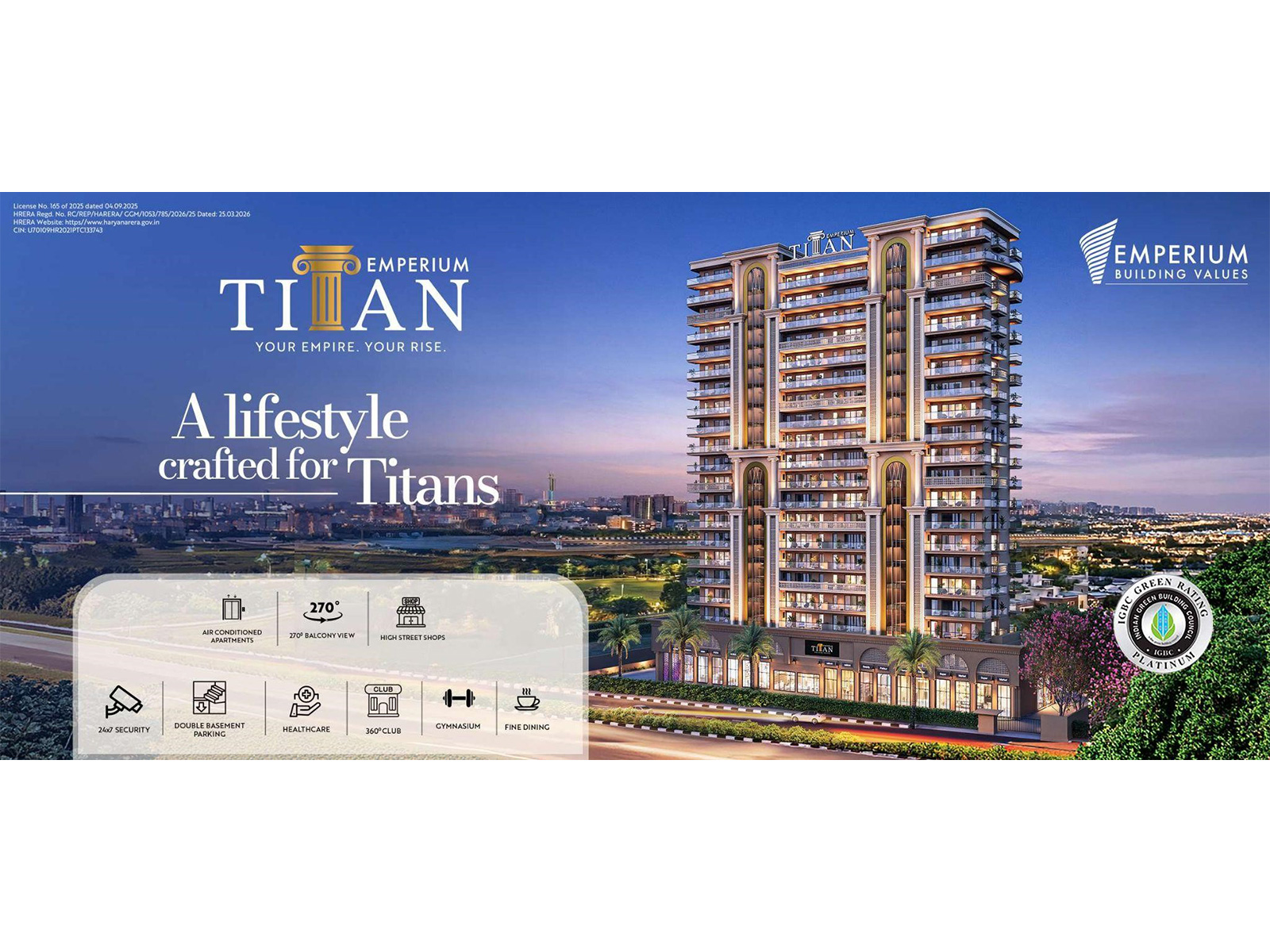 Emperium Group Launches Ultra Premium 3 BHK residencies ‘Emperium Titan’ on Dwarka Expressway, Gurugram