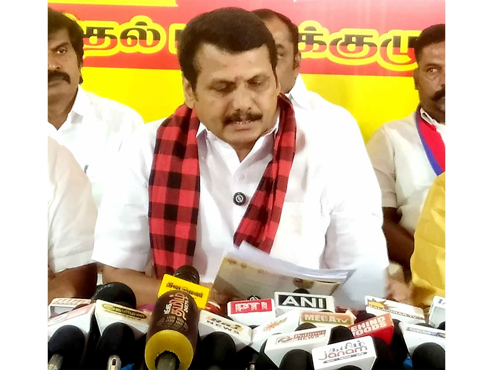 Senthil Balaji, DMK candidate from Coimbatore South constituency (Photo/ANI)