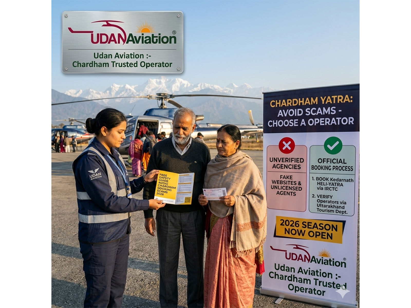 Rising helicopter booking scams: Rashmi Negi of Udan Aviation advises pilgrims & NRIs to verify operators before paying. Rising helicopter booking scams: Rashmi Negi of Udan Aviation advises pilgrims & NRIs to verify operators before paying.