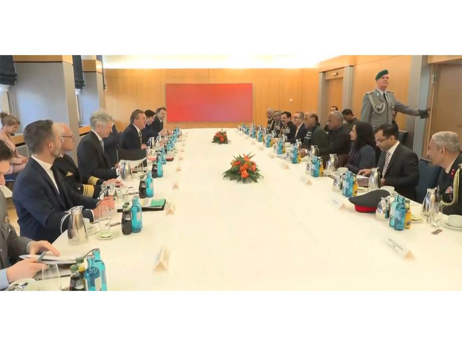 Defence Minister Rajnath Singh holds delegation-level talks with German counterpart (Photo/ANI)