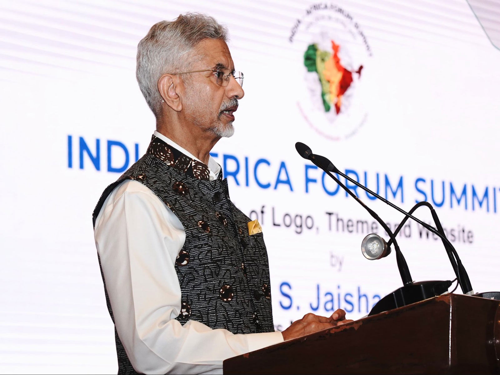 External Affairs Minister S Jaishankar at the launch of logo, theme, and website of 4th India-Africa Forum Summit (Photo/X/@DrSJaishankar) External Affairs Minister S Jaishankar at the launch of logo, theme, and website of 4th India-Africa Forum Summit (Photo/X/@DrSJaishankar)
