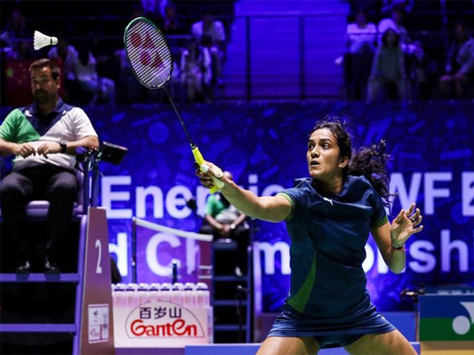 PV Sindhu in action. (File photo/ANI)  