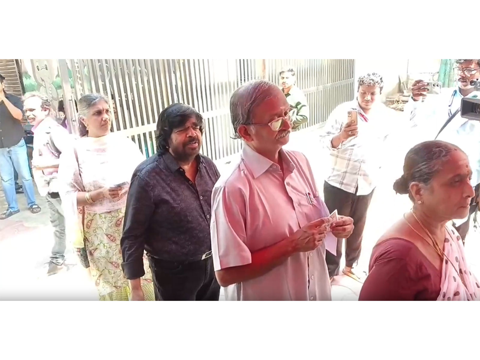 T Rajendar (third from right) (Photo/ANI) T Rajendar (third from right) (Photo/ANI)