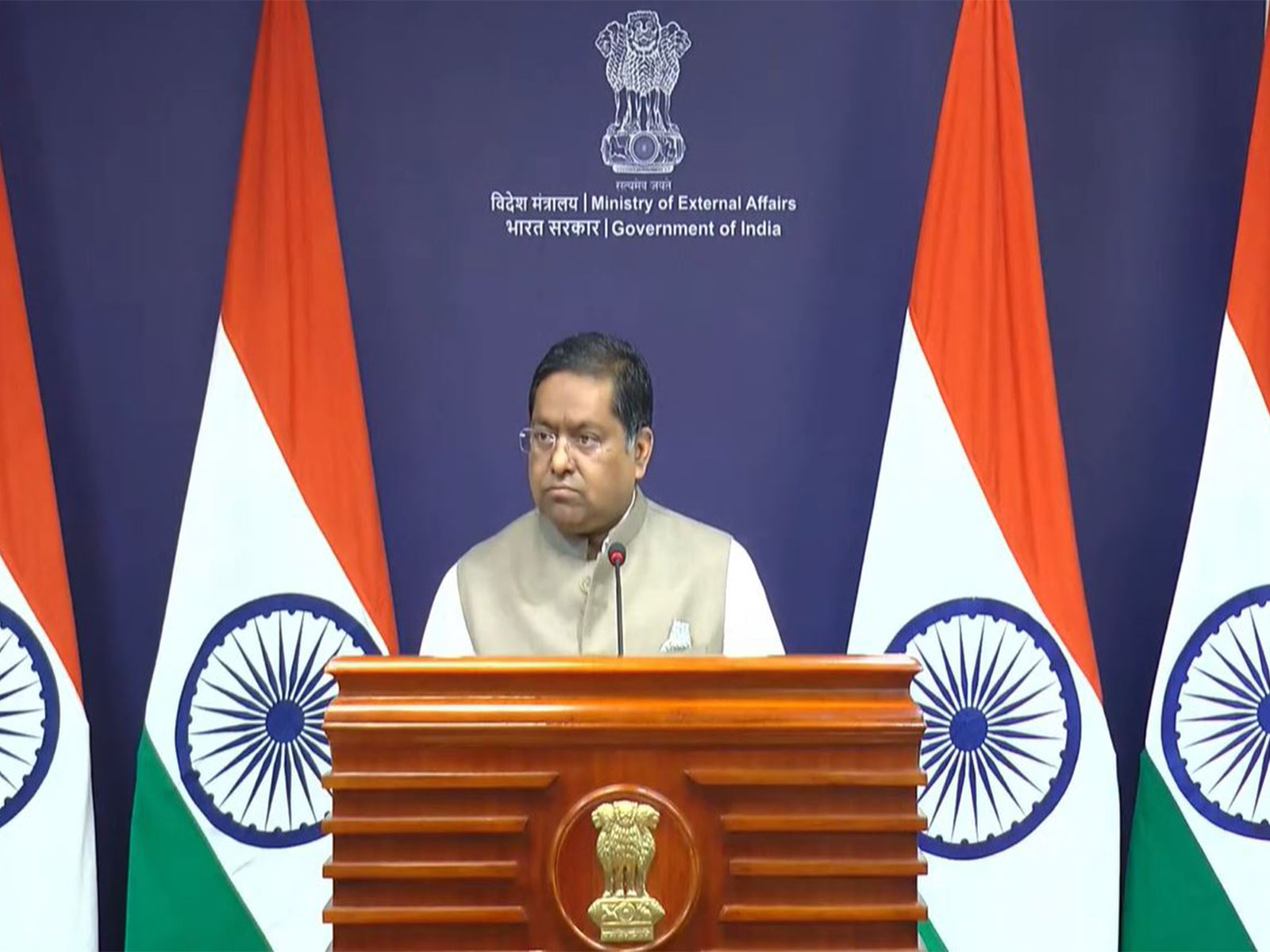 MEA Spokesperson Randhir Jaiswal (Photo/ Youtube @MEA India) MEA Spokesperson Randhir Jaiswal (Photo/ Youtube @MEA India)