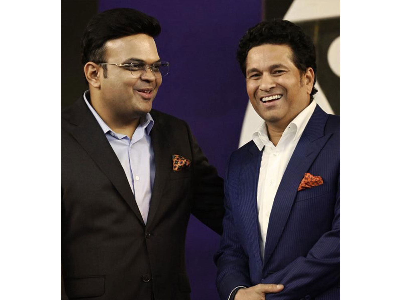 ICC Chairman Jay Shah (L) with Sachin Tendulkar. (Photo/X@JayShah)