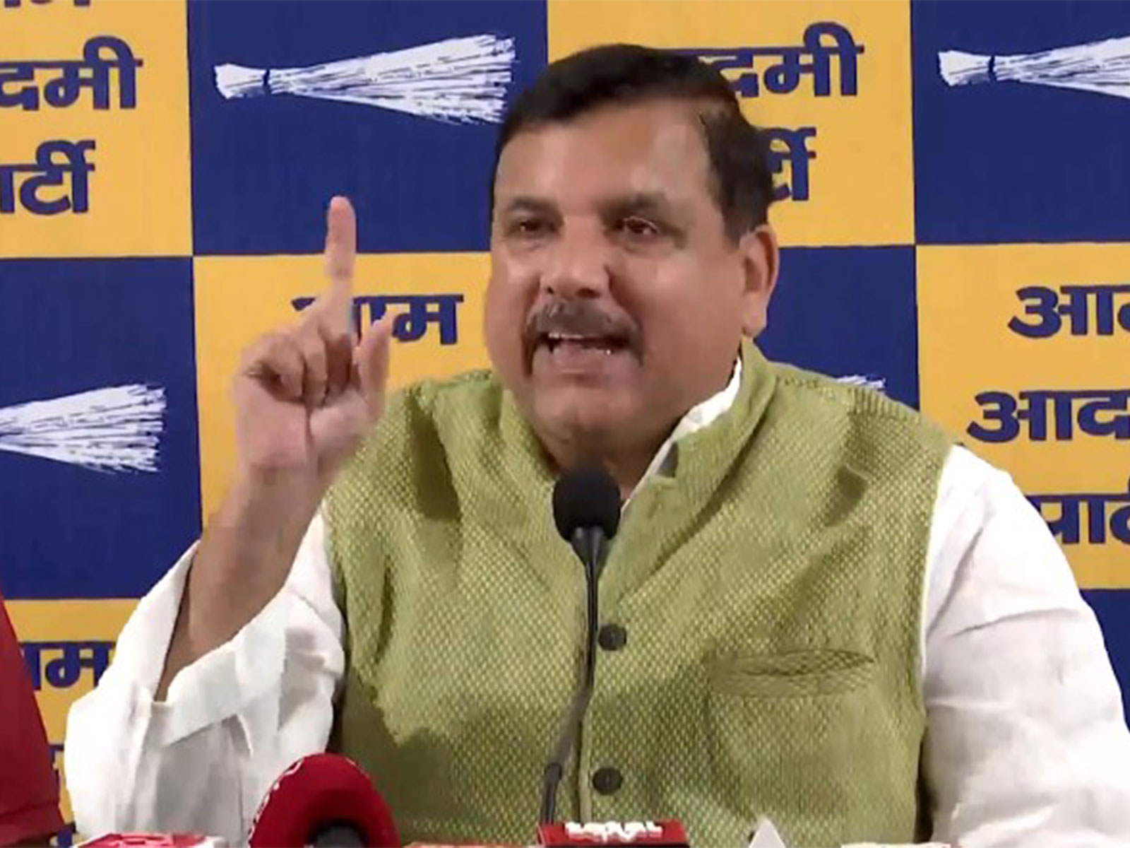 Traitors of Punjab": Sanjay Singh lashes out at 7 AAP MPs for merging with  BJP