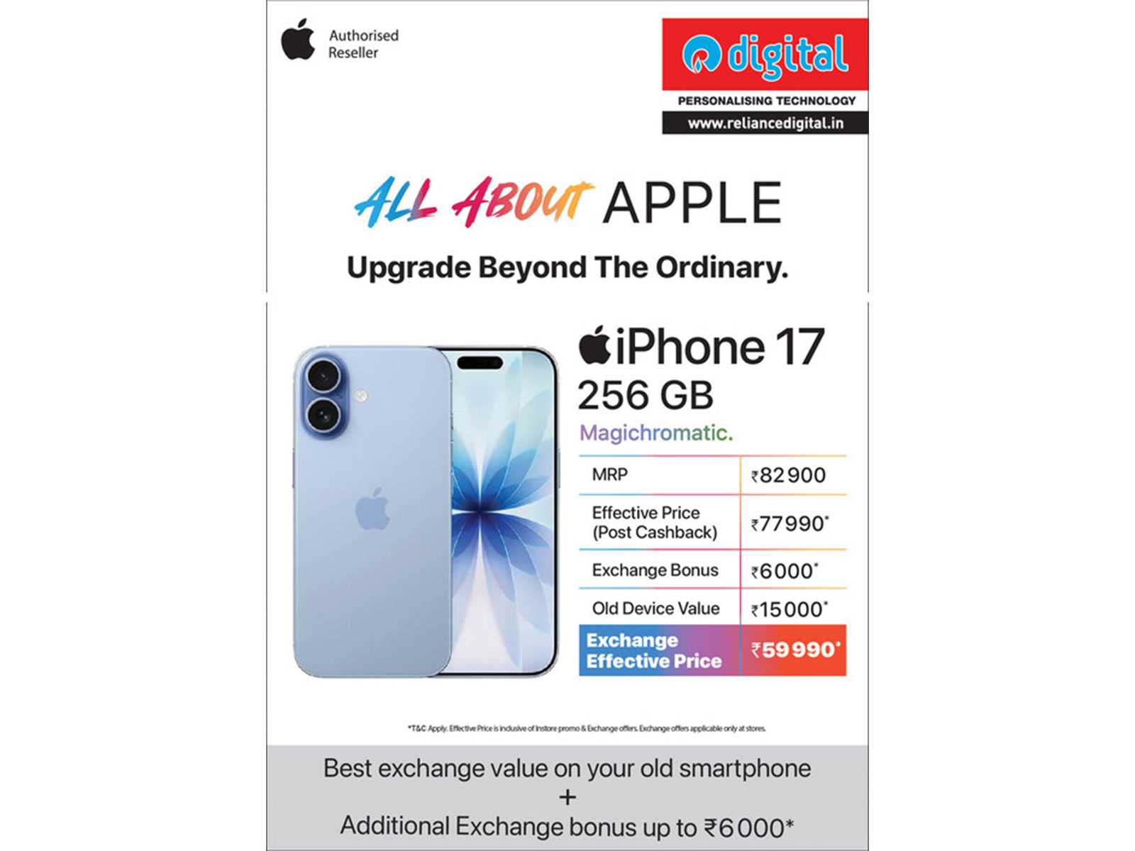 Reliance Digital’s ‘All About Apple’ Campaign Brings Best Apple Deals and Price Drops on iPhone 17, MacBook & More Reliance Digital’s ‘All About Apple’ Campaign Brings Best Apple Deals and Price Drops on iPhone 17, MacBook & More