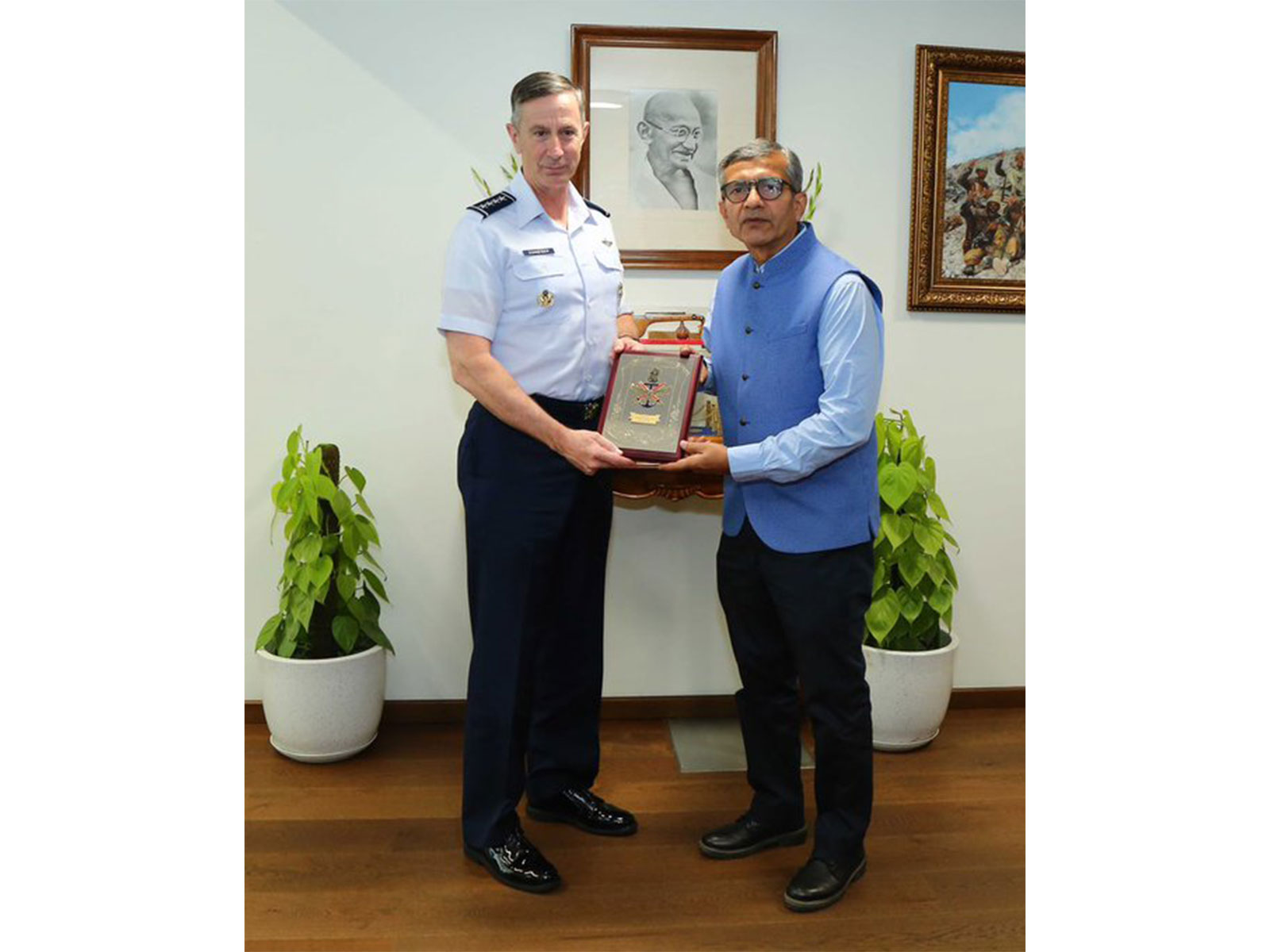 US Indo-Pacific Command General Kevin B Schneider today called on Defence Secretary Rajesh Kumar Singh (Photo/@SpokespersonMoD)