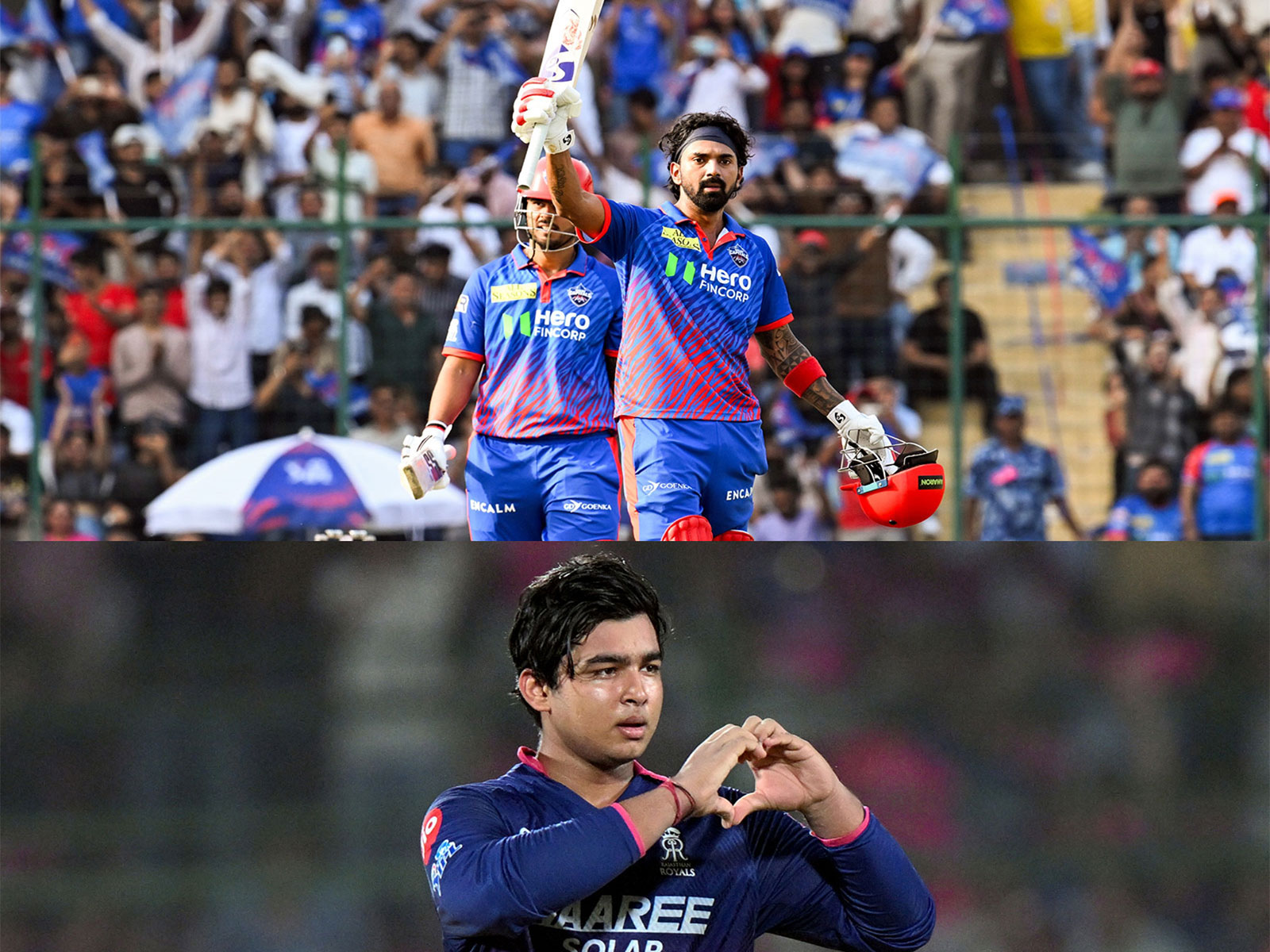 KL Rahul and Vaibhav Sooryavanshi. (Photo; ANI)