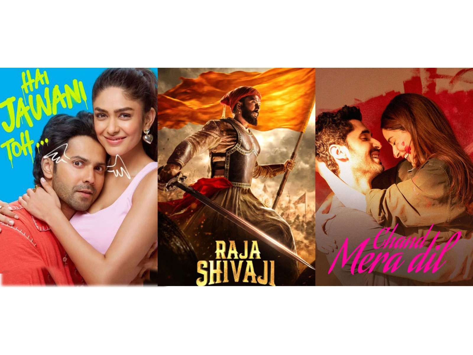 Hai Jawani to Ishq Hona hah (Photo/Instagram@VarunDhawan), Raja Shivaji (Photo/Instagram@RiteishDeshmukh) and Chand Mera Dil (Photo/Instagram@AnanyaPanday) Hai Jawani to Ishq Hona hah (Photo/Instagram@VarunDhawan), Raja Shivaji (Photo/Instagram@RiteishDeshmukh) and Chand Mera Dil (Photo/Instagram@AnanyaPanday)
