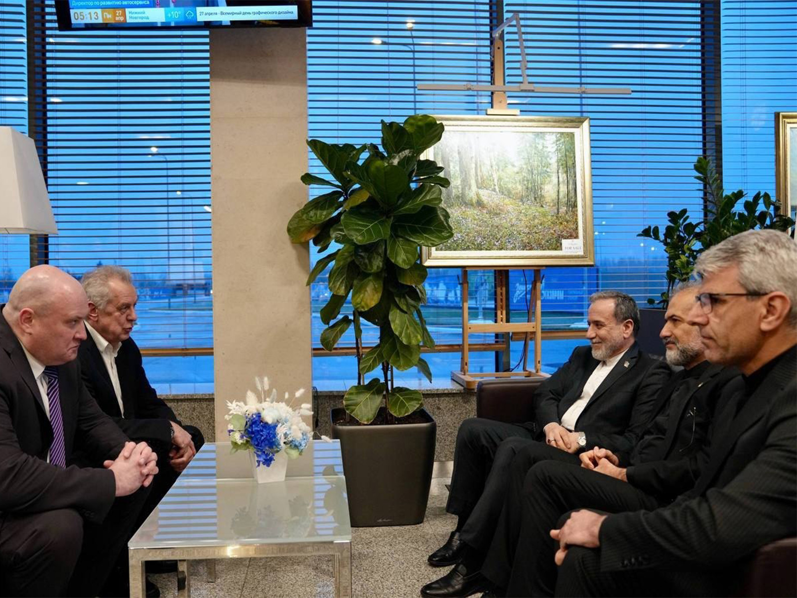 Senior officials from Iran and Russia hold a high-level meeting in St Petersburg. (Image source: Iranian state media) Senior officials from Iran and Russia hold a high-level meeting in St Petersburg. (Image source: Iranian state media)
