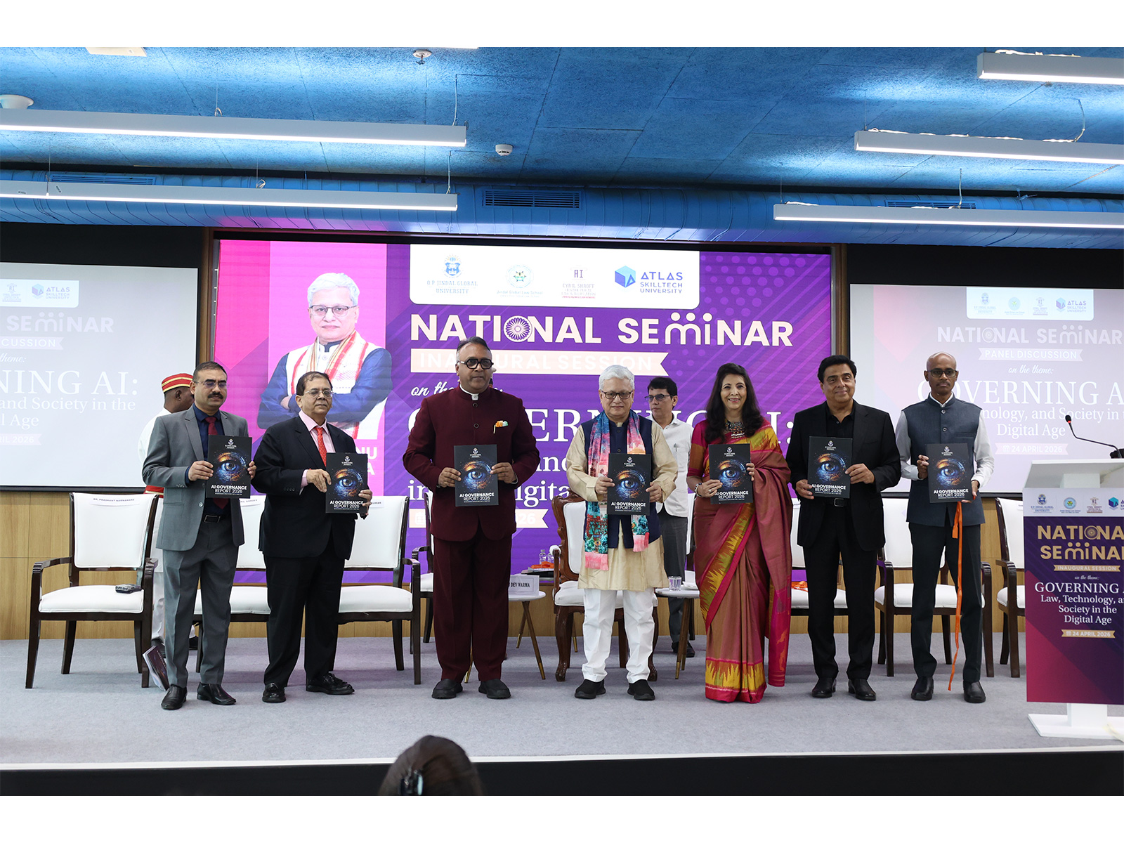 Maharashtra Governor Releases JGU’s AI Governance Report at National Seminar on AI, Law and Society