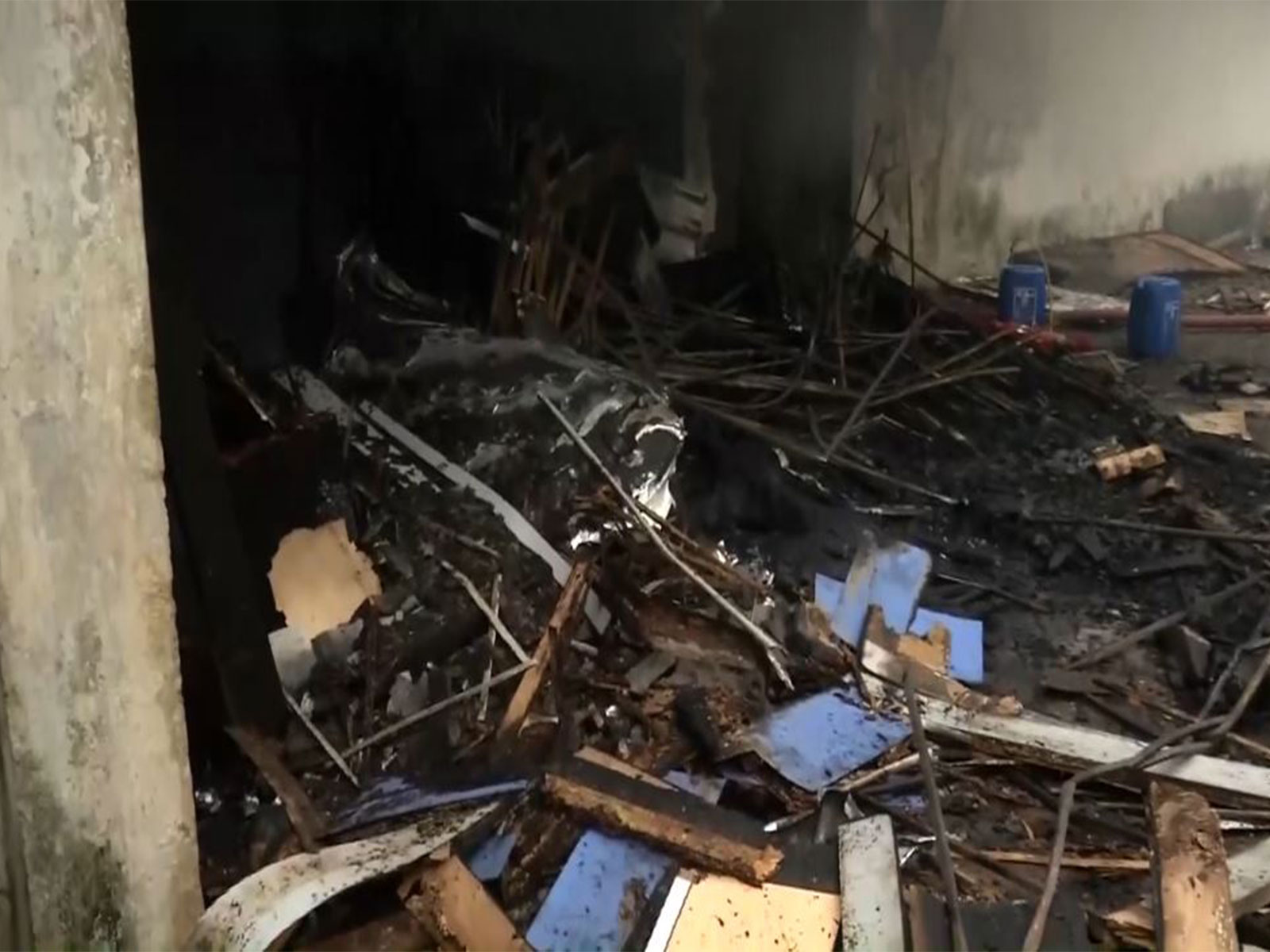 Fire breaks out at Mahindra and Renault service centres. (Photo/ANI)