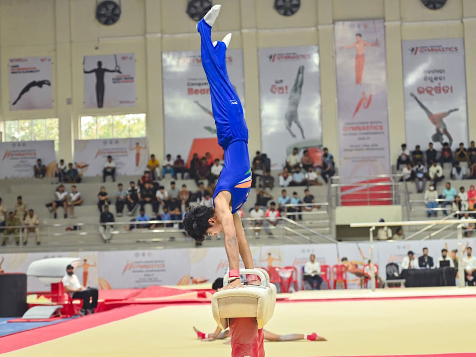Gymnastic player in action (Photo: Odisha Gymnastics Association)