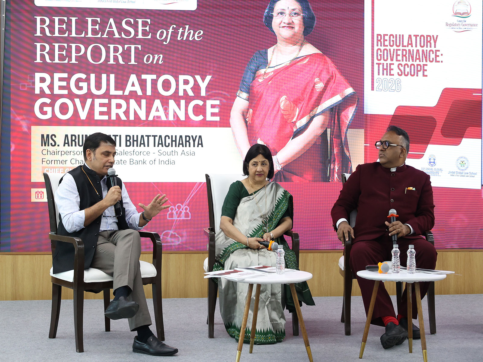 Regulations Have Become Micro In Nature, Former SBI Chairperson Arundhati Bhattacharya at the Release of Report on Regulatory Governance by JGU Regulations Have Become Micro In Nature, Former SBI Chairperson Arundhati Bhattacharya at the Release of Report on Regulatory Governance by JGU