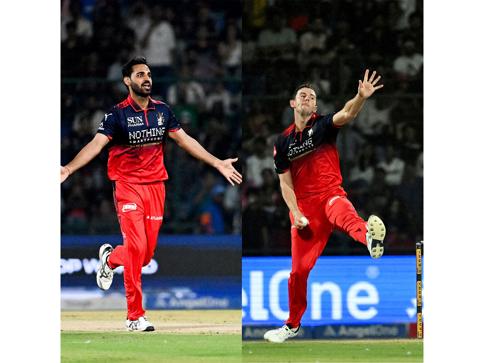 Bhuvneshwar Kumar and Josh Hazlewood. (Photo: ANI) Bhuvneshwar Kumar and Josh Hazlewood. (Photo: ANI)