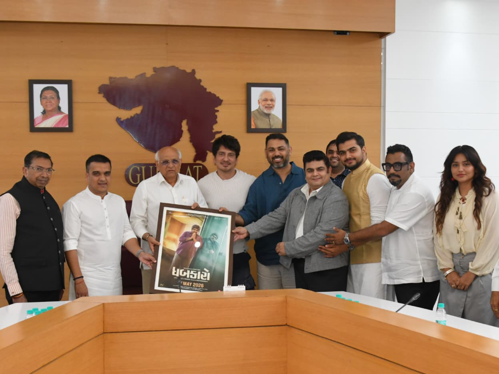 Sajid Nadiadwala and team with Gujarat CM Bhupendra Patel (Photo/Film's team) Sajid Nadiadwala and team with Gujarat CM Bhupendra Patel (Photo/Film's team)
