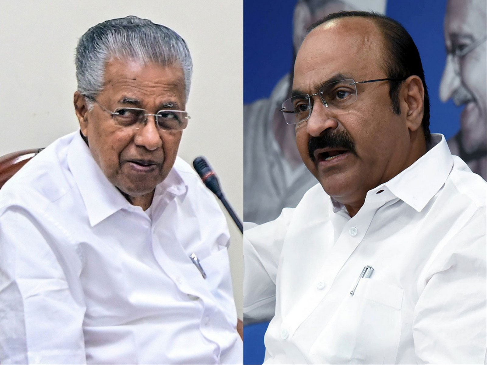 Keralam Chief Minister Pinarayi Vijayan and Leader of Opposition in Kerala Legislative Assembly VD Satheesan(File Photo/ANI)