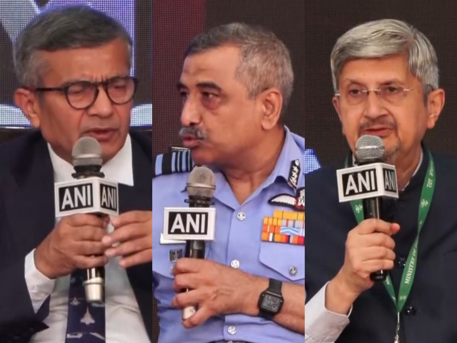 Defence Secretary Rajesh Kumar Singh (Left), Chief of Integrated Defence Staff Air Marshal Ashutosh Dixit (Middle) and DRDO Chairman Dr Samir V Kamat (Right) (Photo/ANI) Defence Secretary Rajesh Kumar Singh (Left), Chief of Integrated Defence Staff Air Marshal Ashutosh Dixit (Middle) and DRDO Chairman Dr Samir V Kamat (Right) (Photo/ANI)