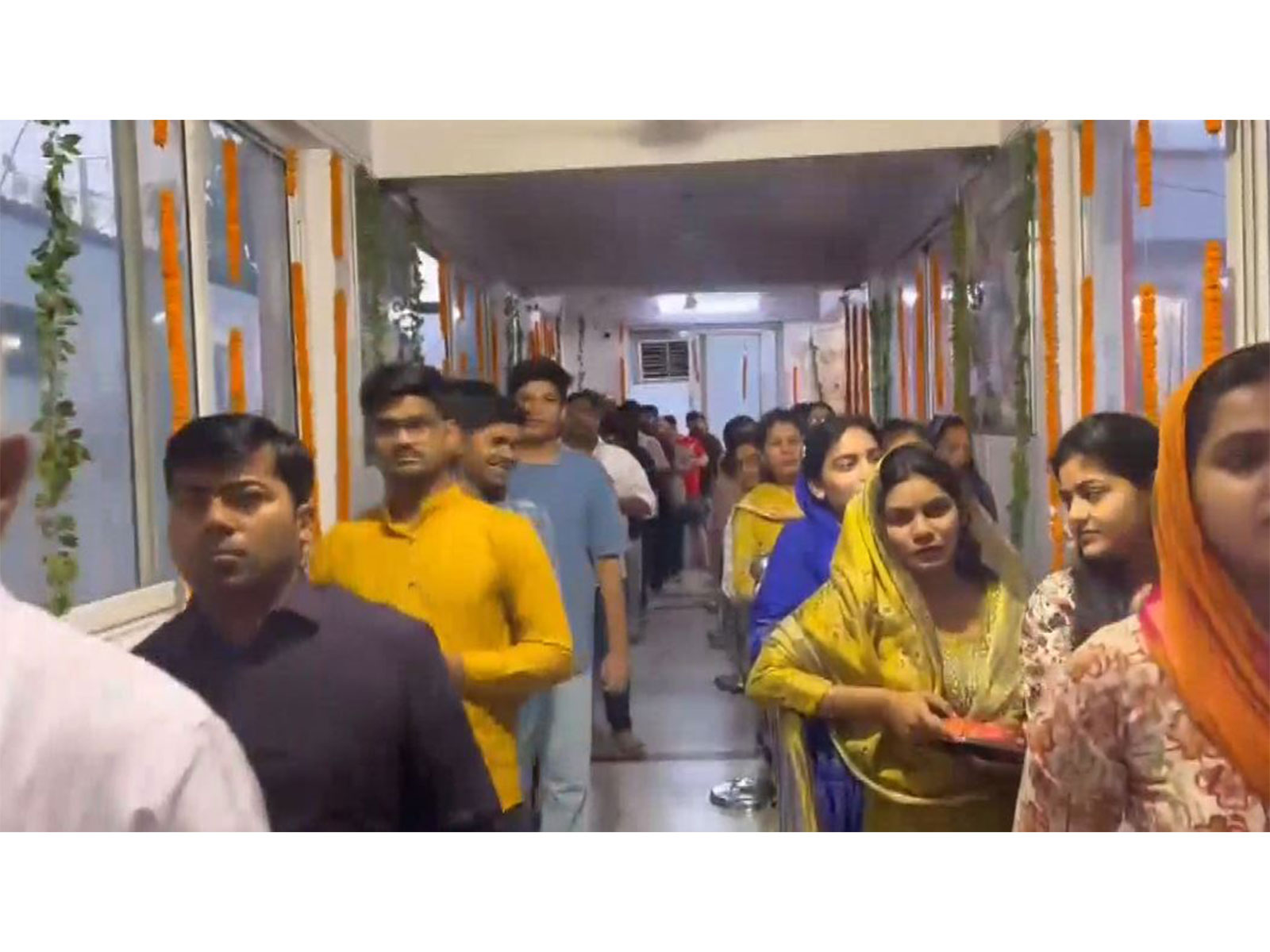Devotees in the temple premise (Photo/ANI)