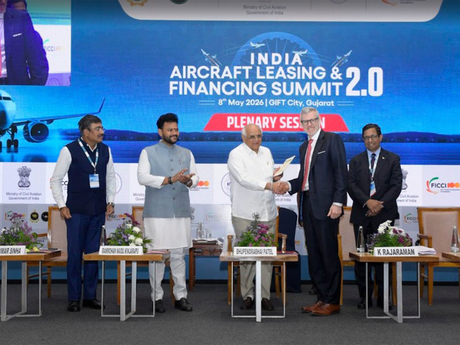 Gujarat CM inaugurates India aircraft leasing and financing summit 2.0 in GIFT city, Gandhinagar (Photo/GujaratCMO)