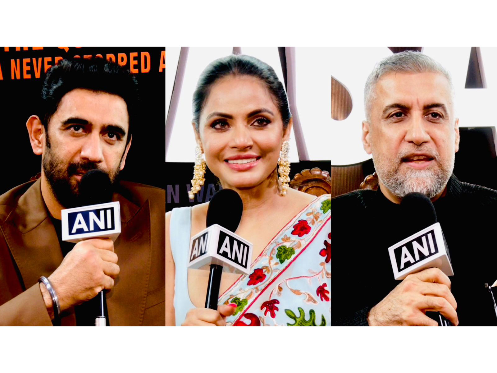 Amit Sadh, Neetu Chandra and Producer Nikhil Nanda (Photo/ANI) 