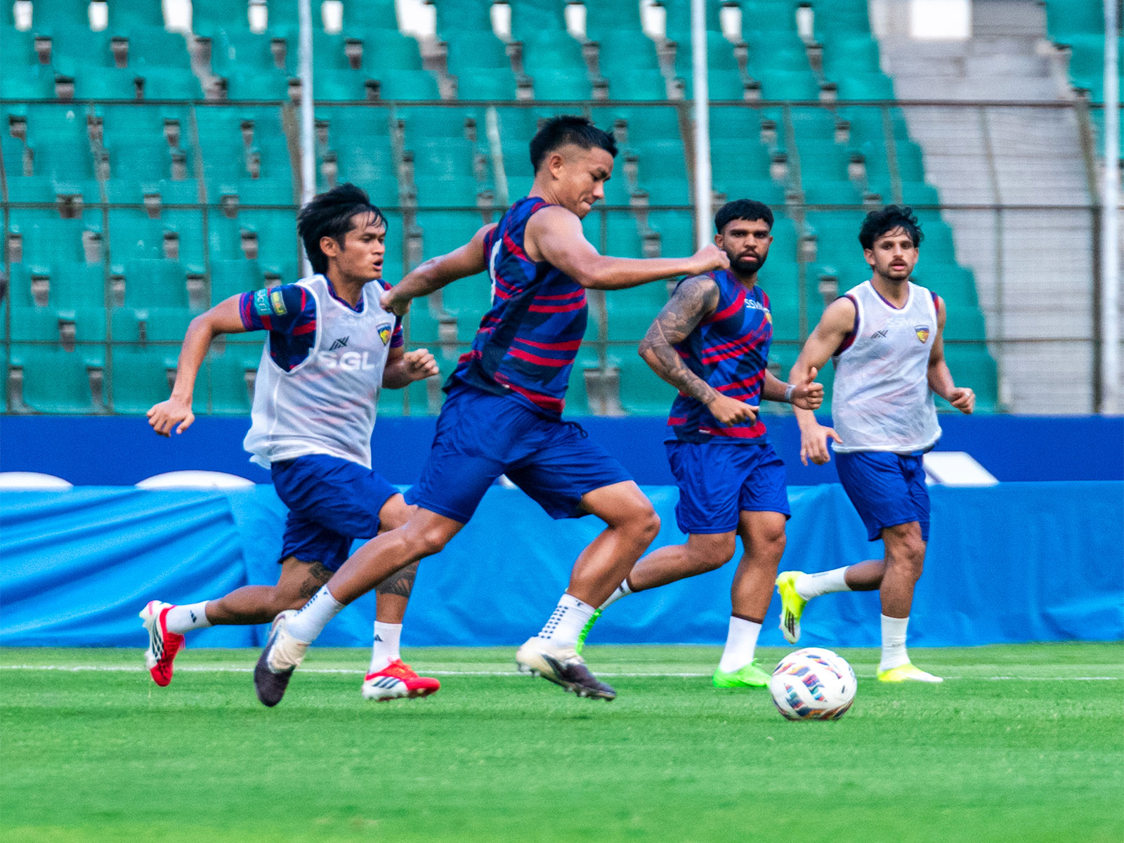Chennaiyin FC players during a training session (Photo: Chennaiyin FC)
