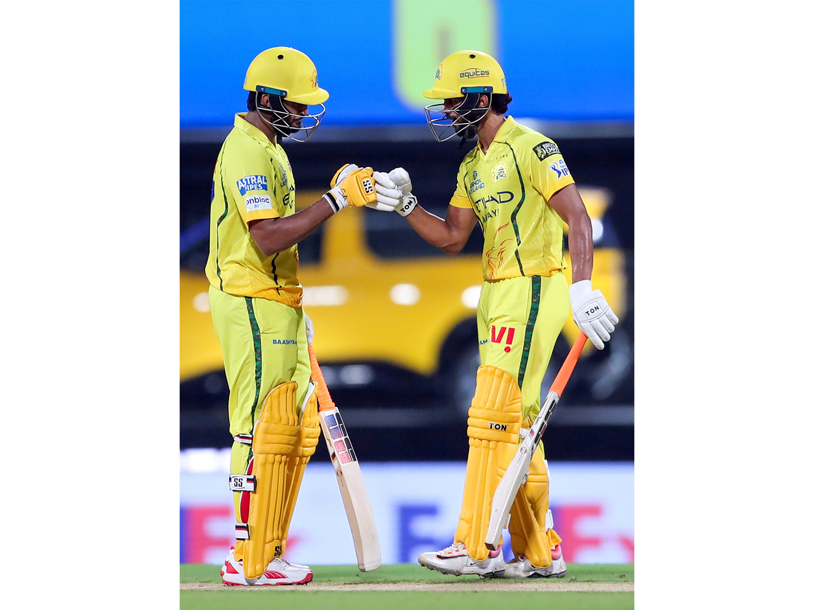 CSK's Urvil Patel (L) with skipper Ruturaj Gaikwad (Photo/ANI)