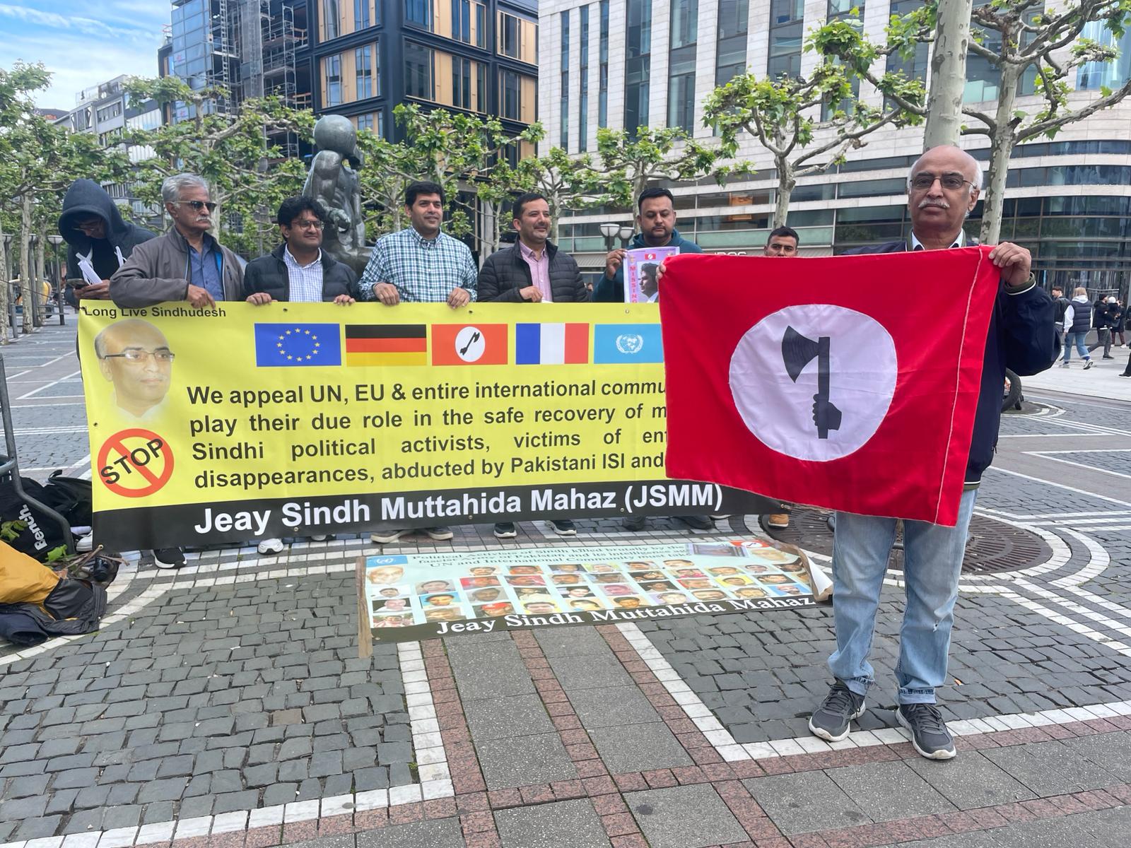 JSMM accuses Pakistan of enforced disappearances, holds protest (Photo/ANI)