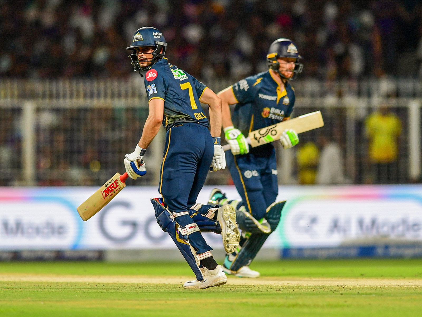 Shubman Gill and Jos Buttler in action. (Photo: ANI) Shubman Gill and Jos Buttler in action. (Photo: ANI)