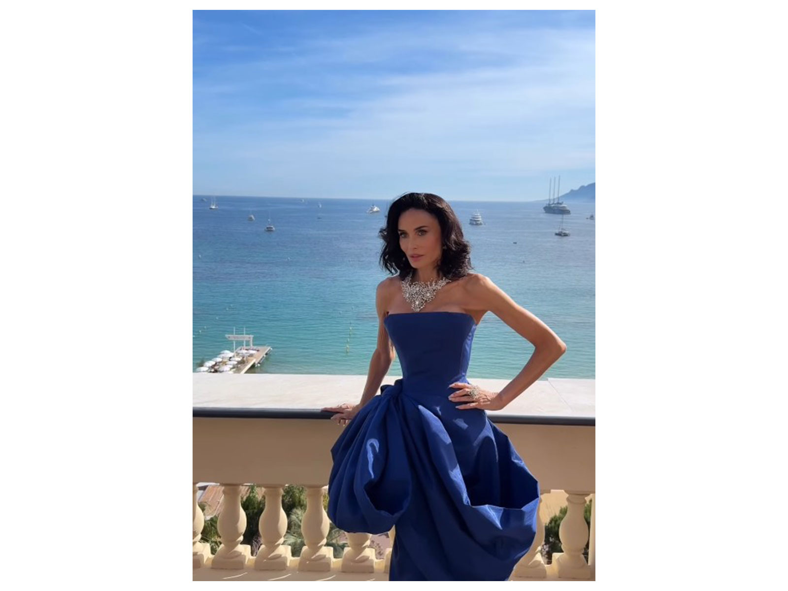 cannes blue dress Lady Black Tie - Cannes Gown - Glitter Bustier Corset Dress