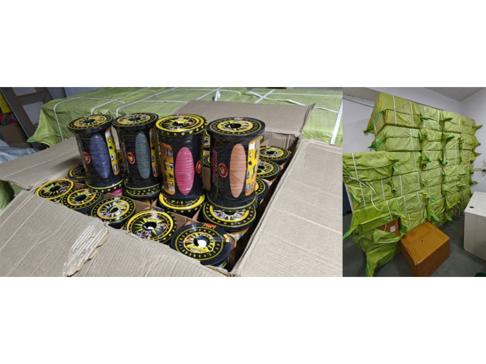 Recovered prohibited synthetic kite string (Photo/ANI)