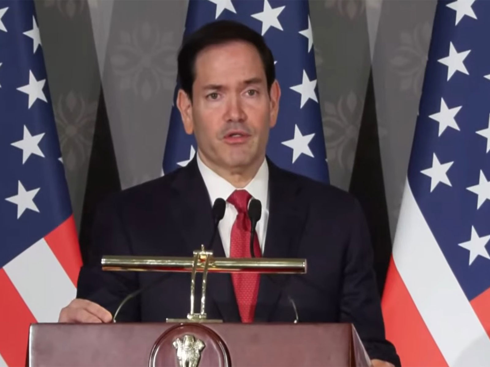 US Secretary of State Marco Rubio addressing joint press conference (Photo/YouTube/MEA)