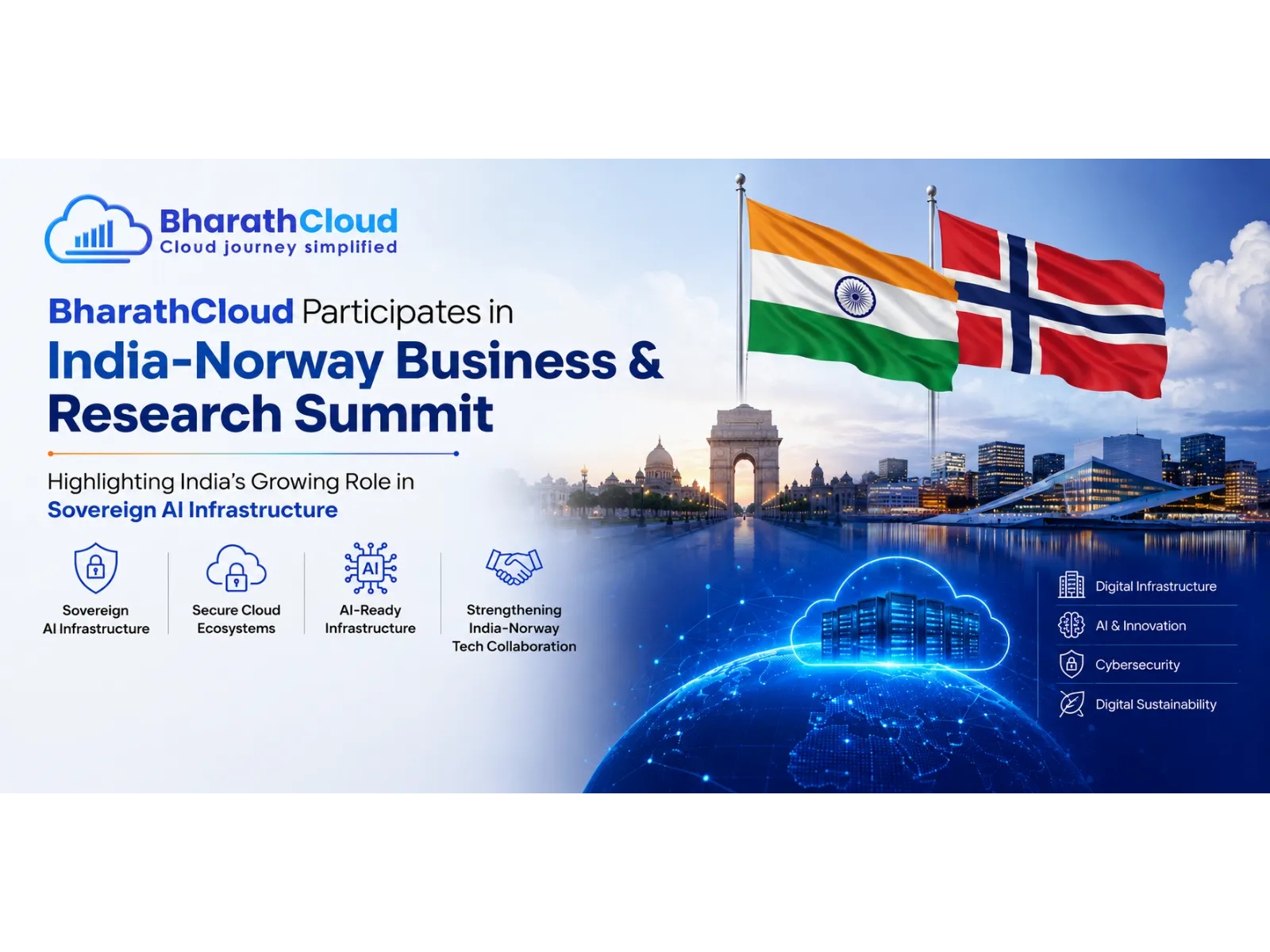 BharathCloud Participates in India-Norway Business & Research Summit, Highlighting India’s Growing Role in Sovereign AI Infrastructure BharathCloud Participates in India-Norway Business & Research Summit, Highlighting India’s Growing Role in Sovereign AI Infrastructure