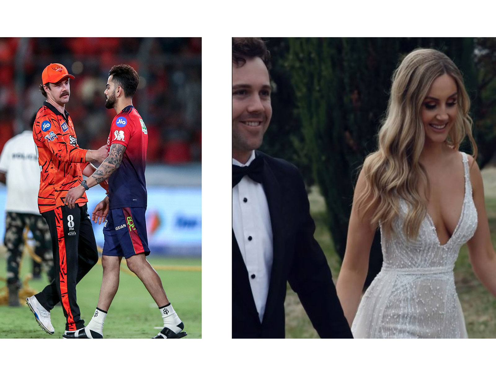 Travis Head (left) and Virat Kohli (right) (Photo: ANI), Travis Head's pic with wife Jessica (Photo source: Jessica's Instagram) Travis Head (left) and Virat Kohli (right) (Photo: ANI), Travis Head's pic with wife Jessica (Photo source: Jessica's Instagram)