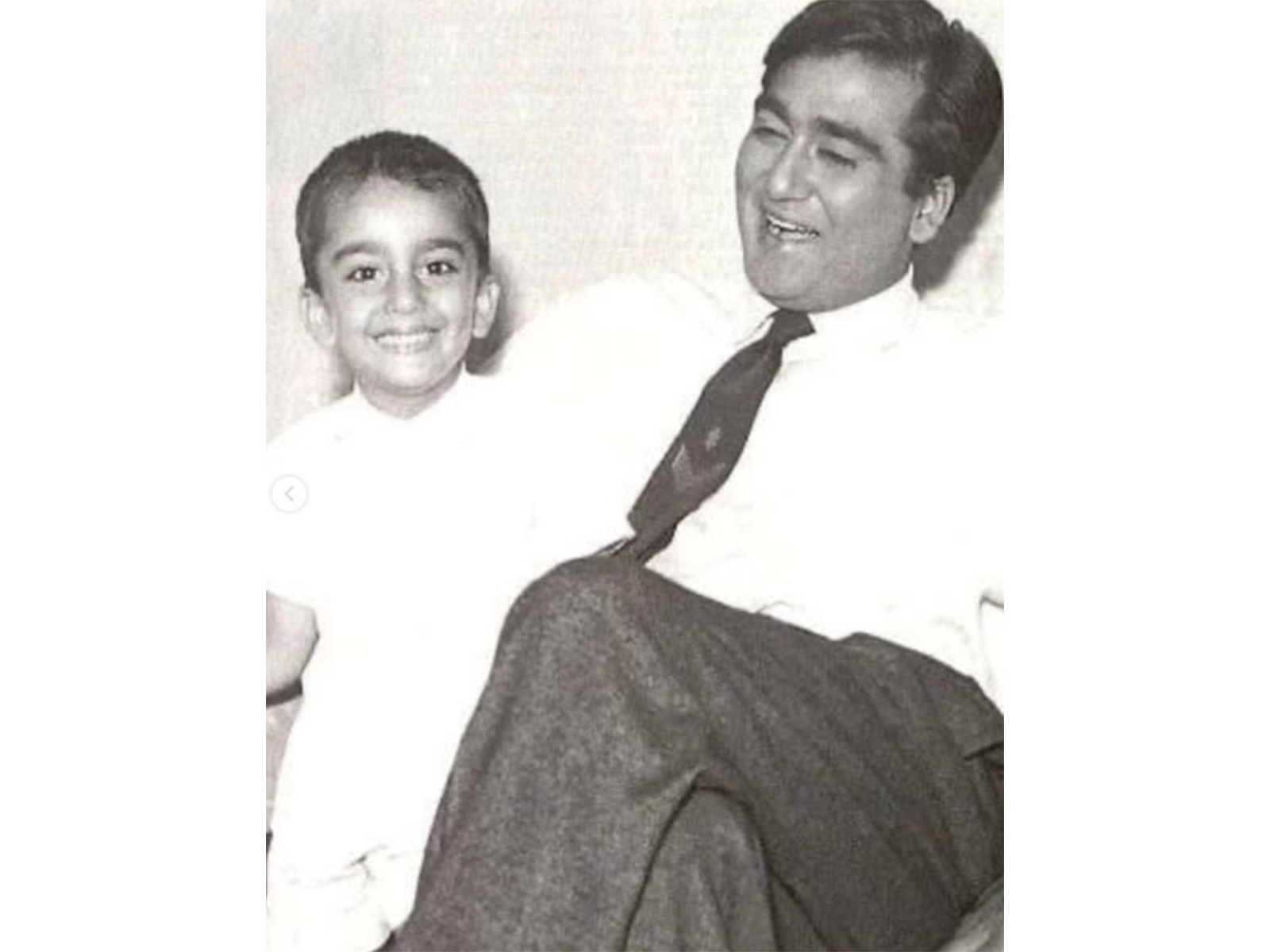 Childhood picture of Sanjay Dutt with father Sunil Dutt (Photo/Instagram/@duttsanjay) Childhood picture of Sanjay Dutt with father Sunil Dutt (Photo/Instagram/@duttsanjay)