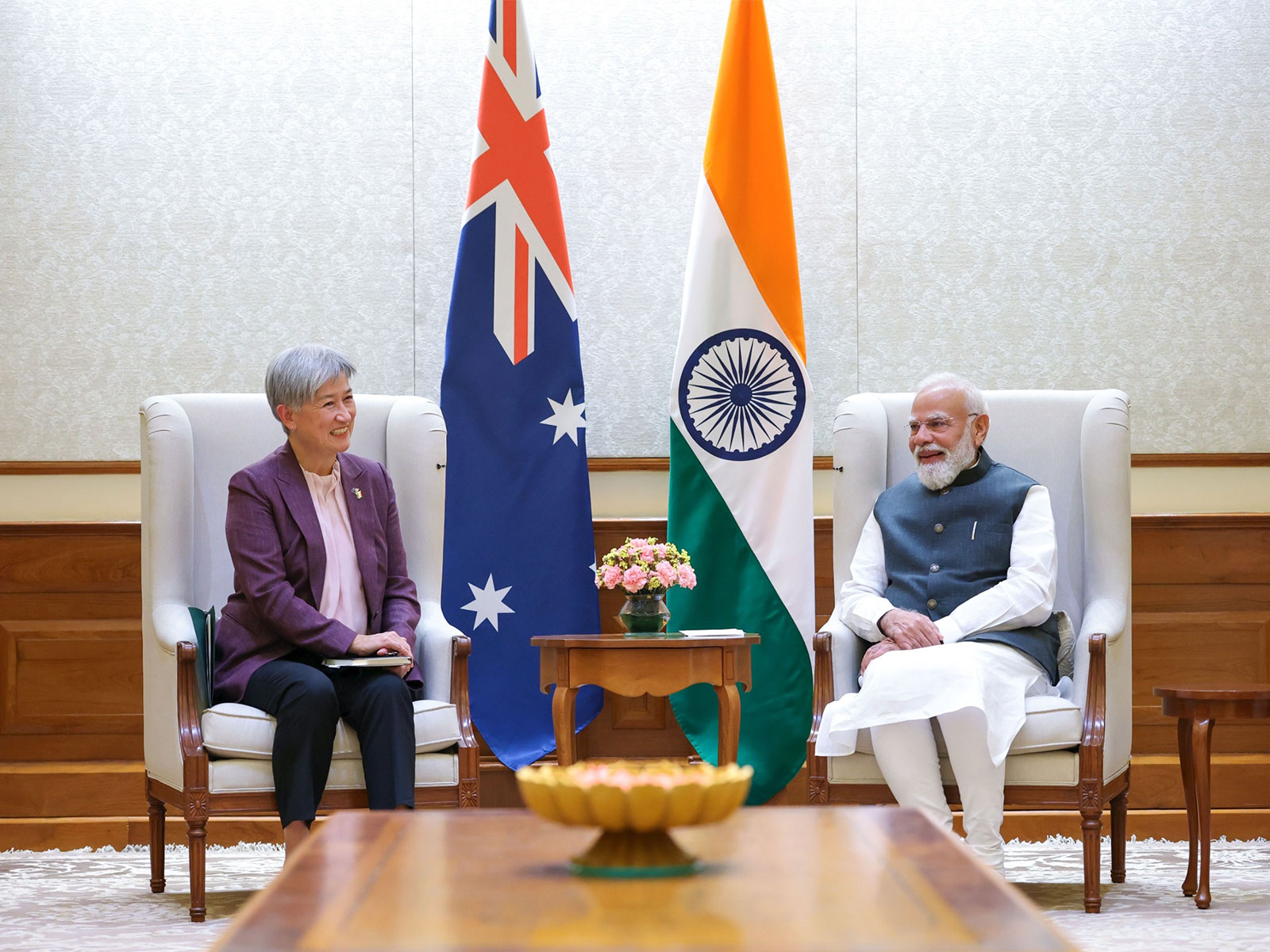 Prime Minister Narendra Modi met Australian Foreign Minister Penny Wong in New Delhi. (Photo: X/@narendramodi) Prime Minister Narendra Modi met Australian Foreign Minister Penny Wong in New Delhi. (Photo: X/@narendramodi)