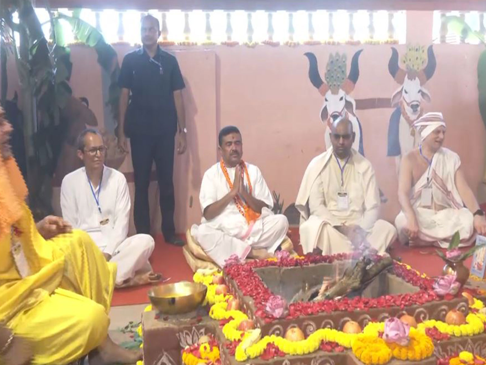 West Bengal CM Suvendu Adhikari performs Gau Puja at ISKCON Mayapur (Photo/ANI) West Bengal CM Suvendu Adhikari performs Gau Puja at ISKCON Mayapur (Photo/ANI)