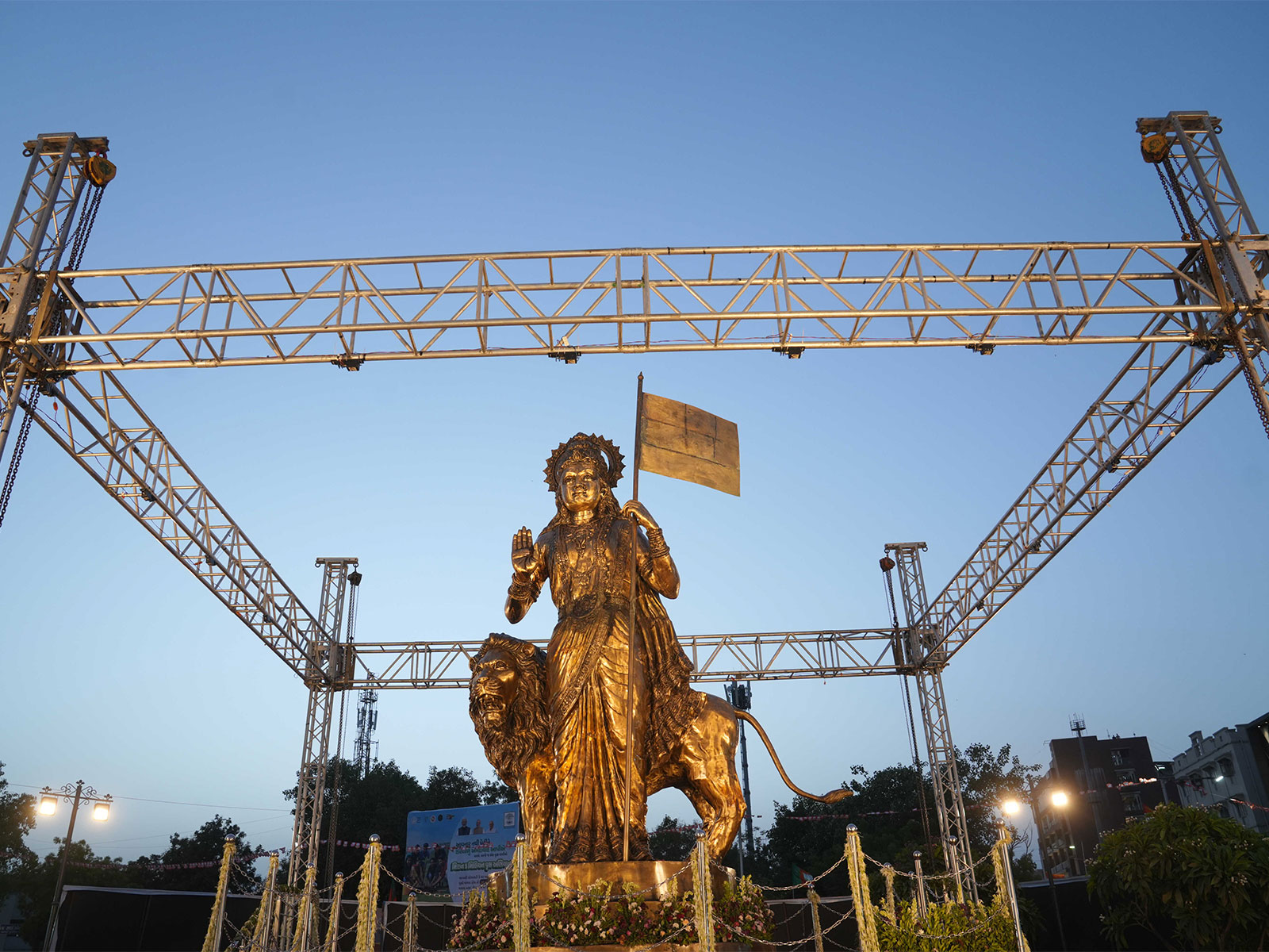 Union Home Minister Amit Shah unveils ‘Bharat Mata Sculpture’ (Photo/GujaratCMO) Union Home Minister Amit Shah unveils ‘Bharat Mata Sculpture’ (Photo/GujaratCMO)