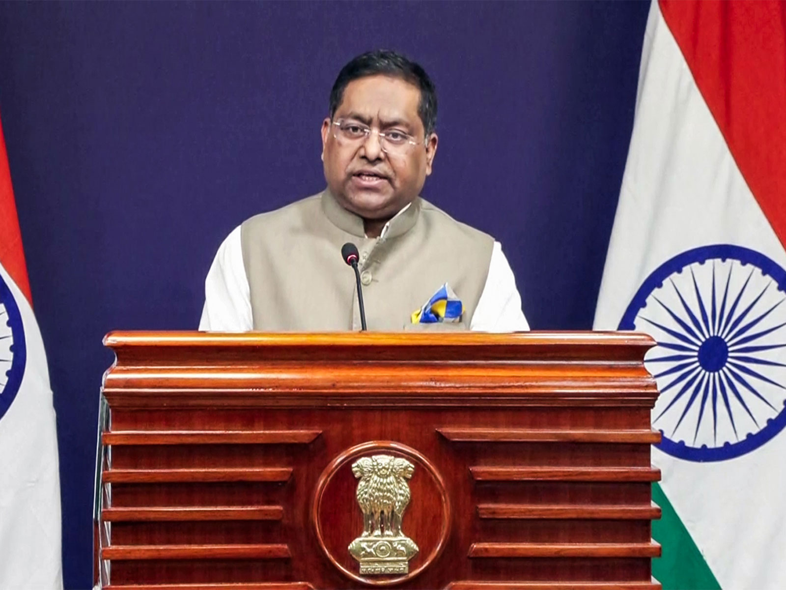 Official Spokesperson of the Ministry of External Affairs, Randhir Jaiswal (Photo/ANI)