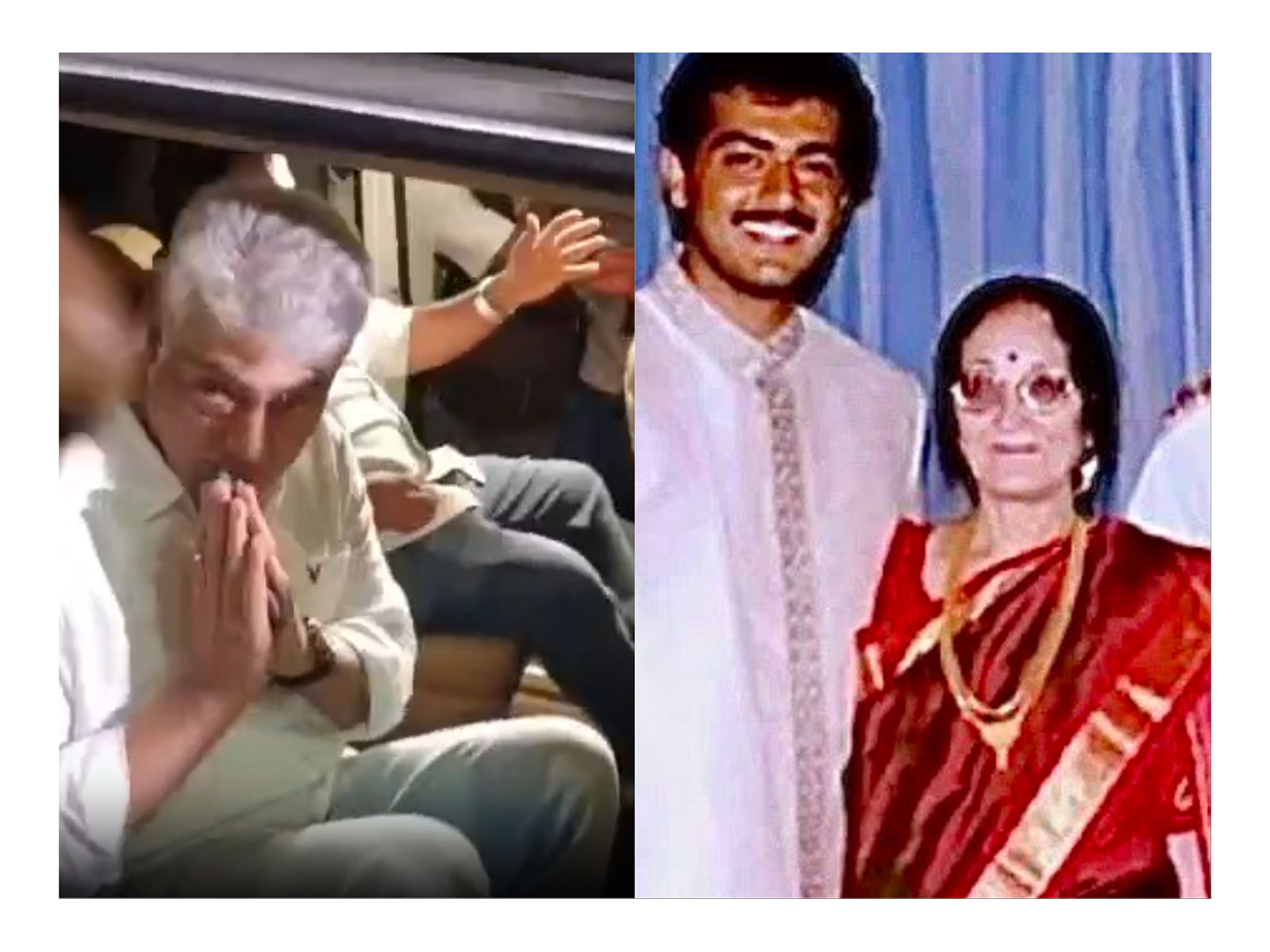 Ajith Kumar (Photo/ANI), throwback picture of Ajith Kumar with her mother (Photo/X@EPSTamilNadu)@ Ajith Kumar (Photo/ANI), throwback picture of Ajith Kumar with her mother (Photo/X@EPSTamilNadu)@