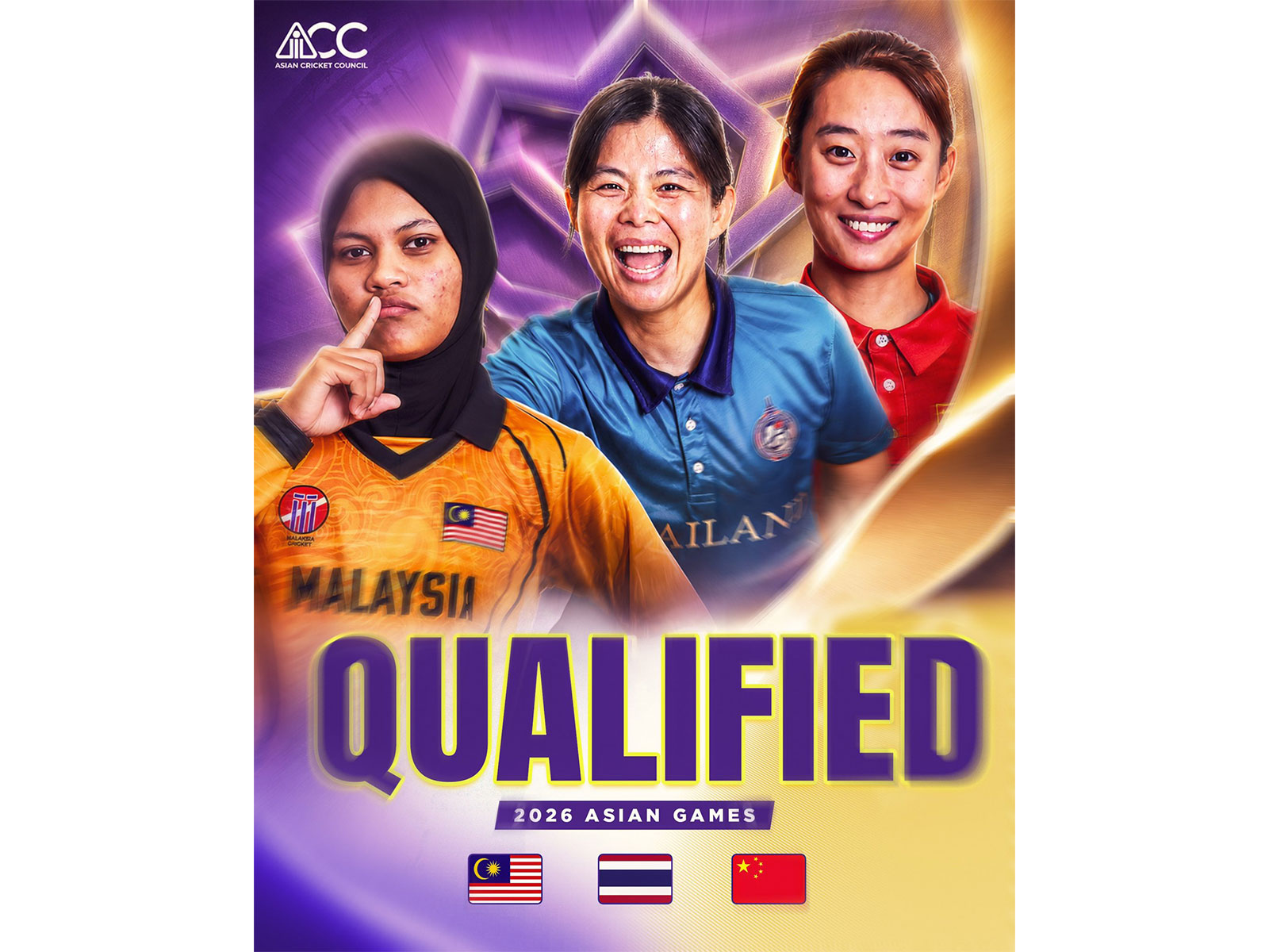 Thailand, Malaysia, China qualify for Asian Games women's cricket event (Photo: X/@ACCMedia1) Thailand, Malaysia, China qualify for Asian Games women's cricket event (Photo: X/@ACCMedia1)