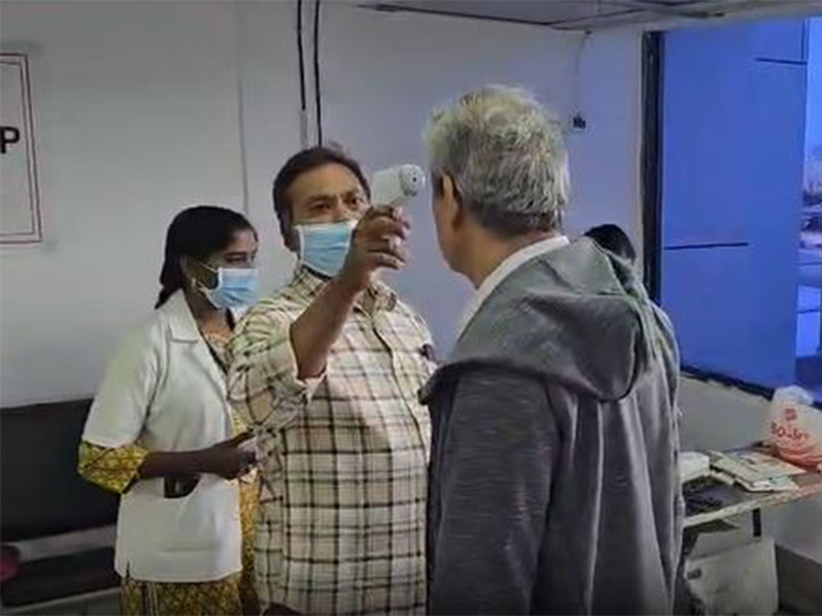 Visuals of passengers being screened at the airport. (Photo/ANI)