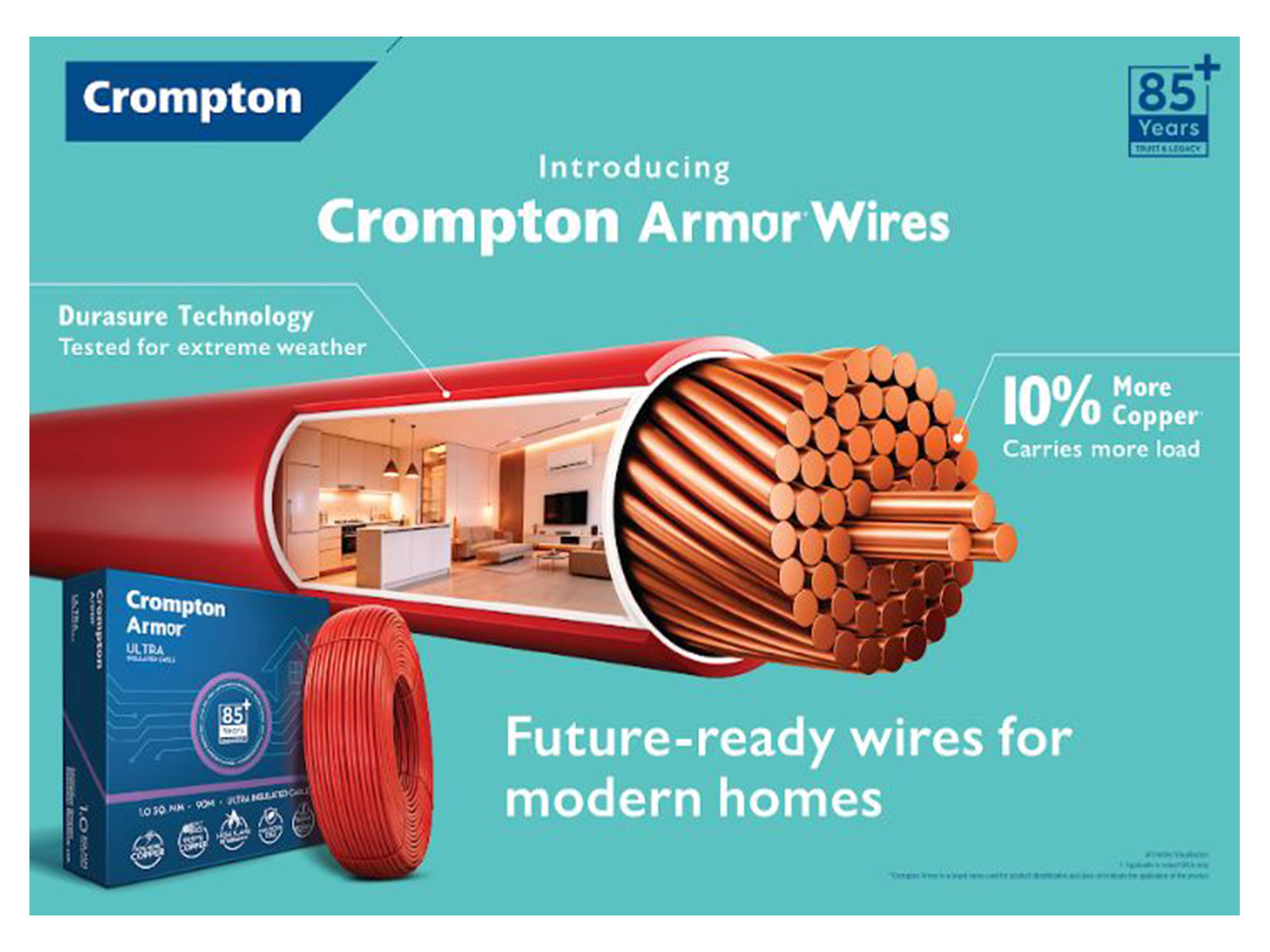 Crompton launches Armor Wires, marking its foray into the house wires category Crompton launches Armor Wires, marking its foray into the house wires category