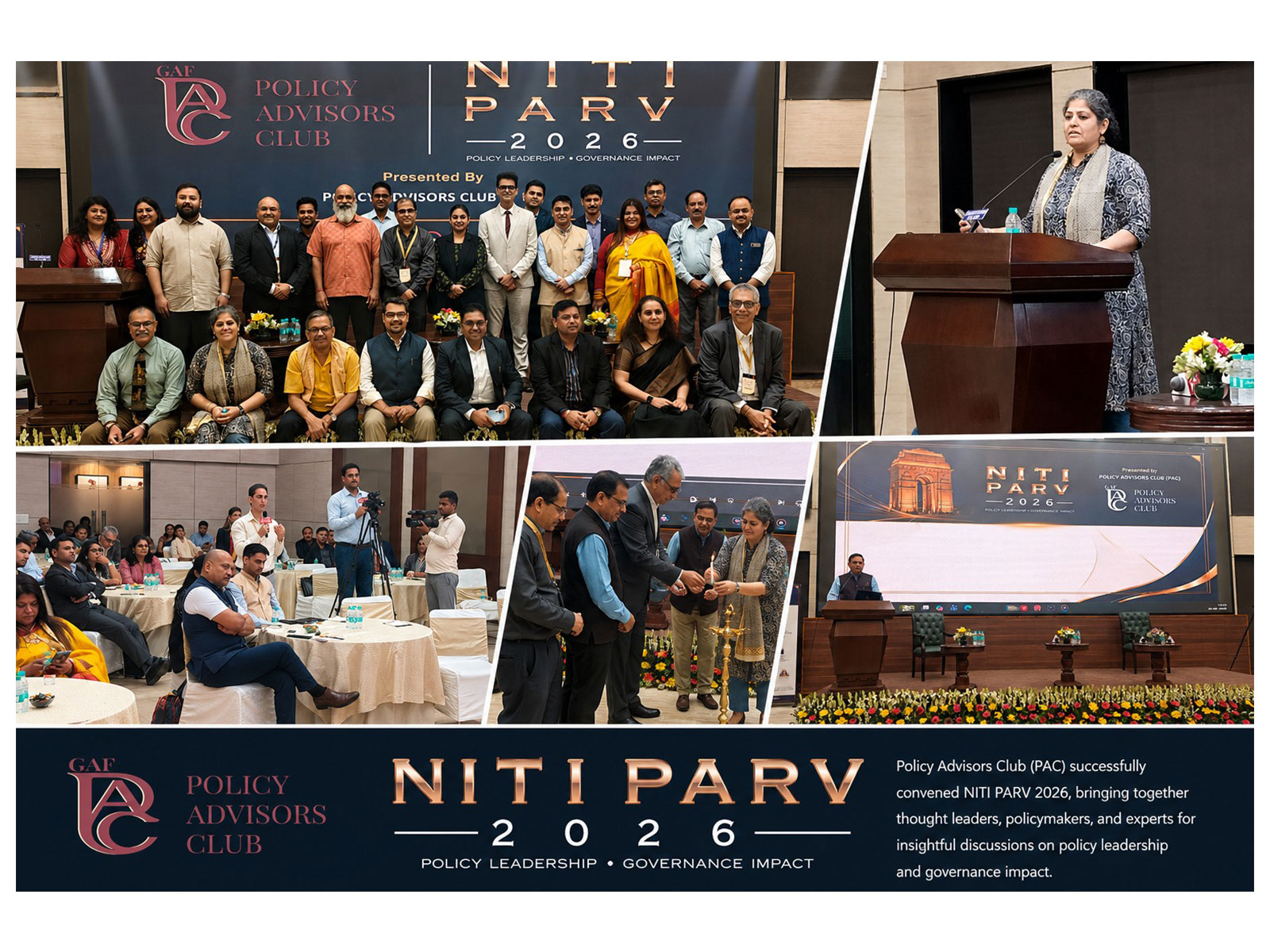 Niti Parv 2026 - policymakers and governance leaders unite to mark the inaugural Niti Parv Awards and Policy Advisors Day. Niti Parv 2026 - policymakers and governance leaders unite to mark the inaugural Niti Parv Awards and Policy Advisors Day.