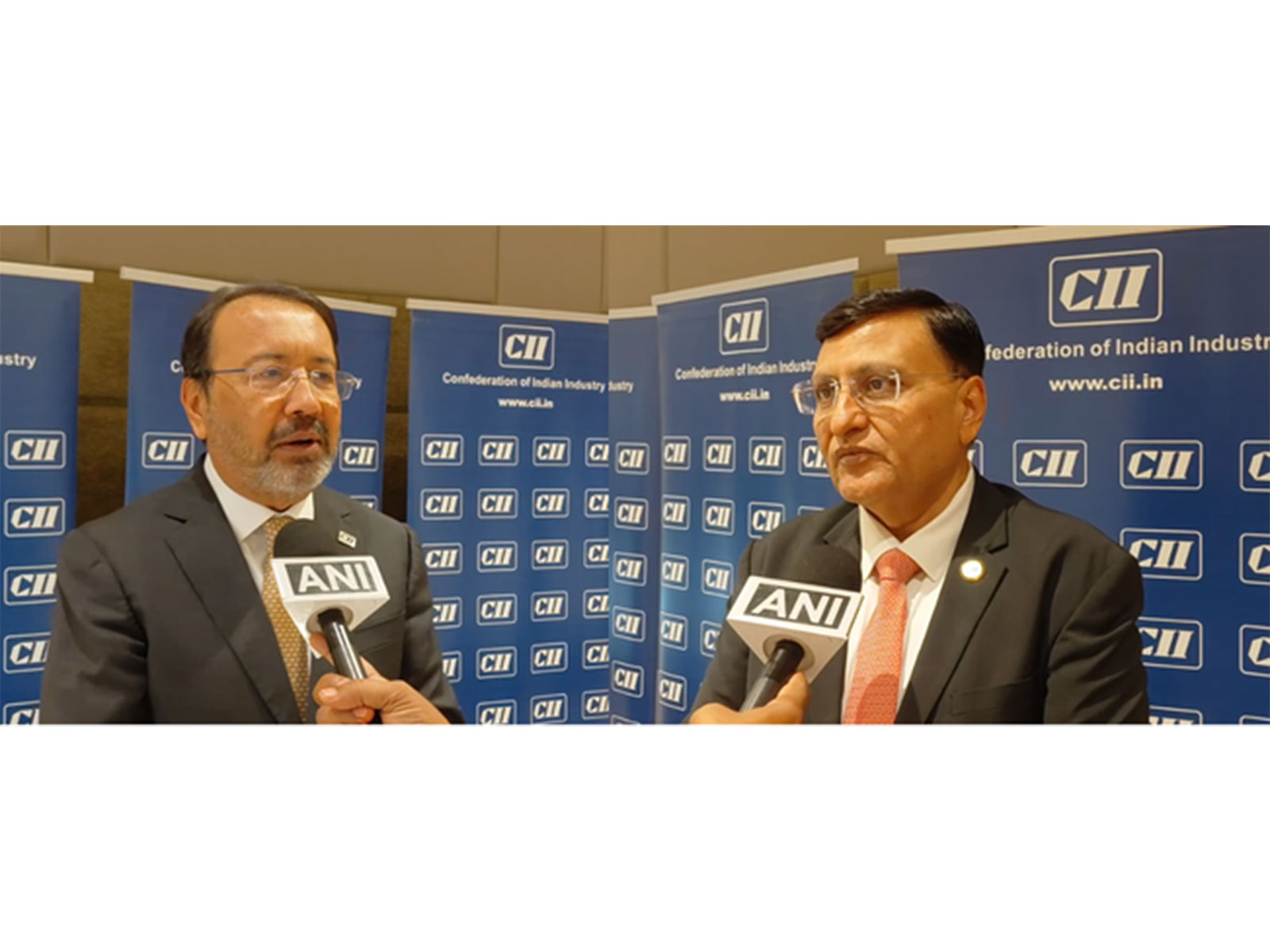Milan Nag, Deputy Chairman of CII Western Region; Gaurang Joshipura, Chairman of CII Central Gujarat Zone (Photo/ANI) Milan Nag, Deputy Chairman of CII Western Region; Gaurang Joshipura, Chairman of CII Central Gujarat Zone (Photo/ANI)