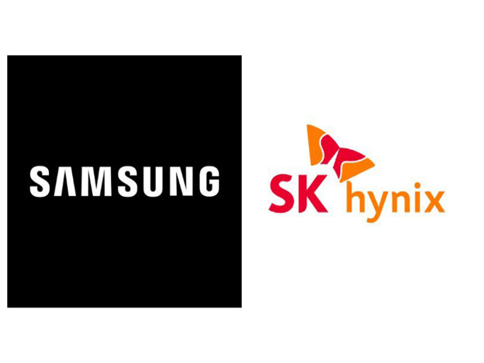 Samsung logo; SK hynix logo (Photo/@SamsungKorea/@SKhynix) Samsung logo; SK hynix logo (Photo/@SamsungKorea/@SKhynix)