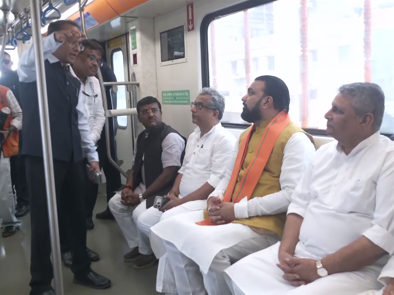 Bihar CM Samrat Choudhary travels in Patna Metro (Photo/ANI)