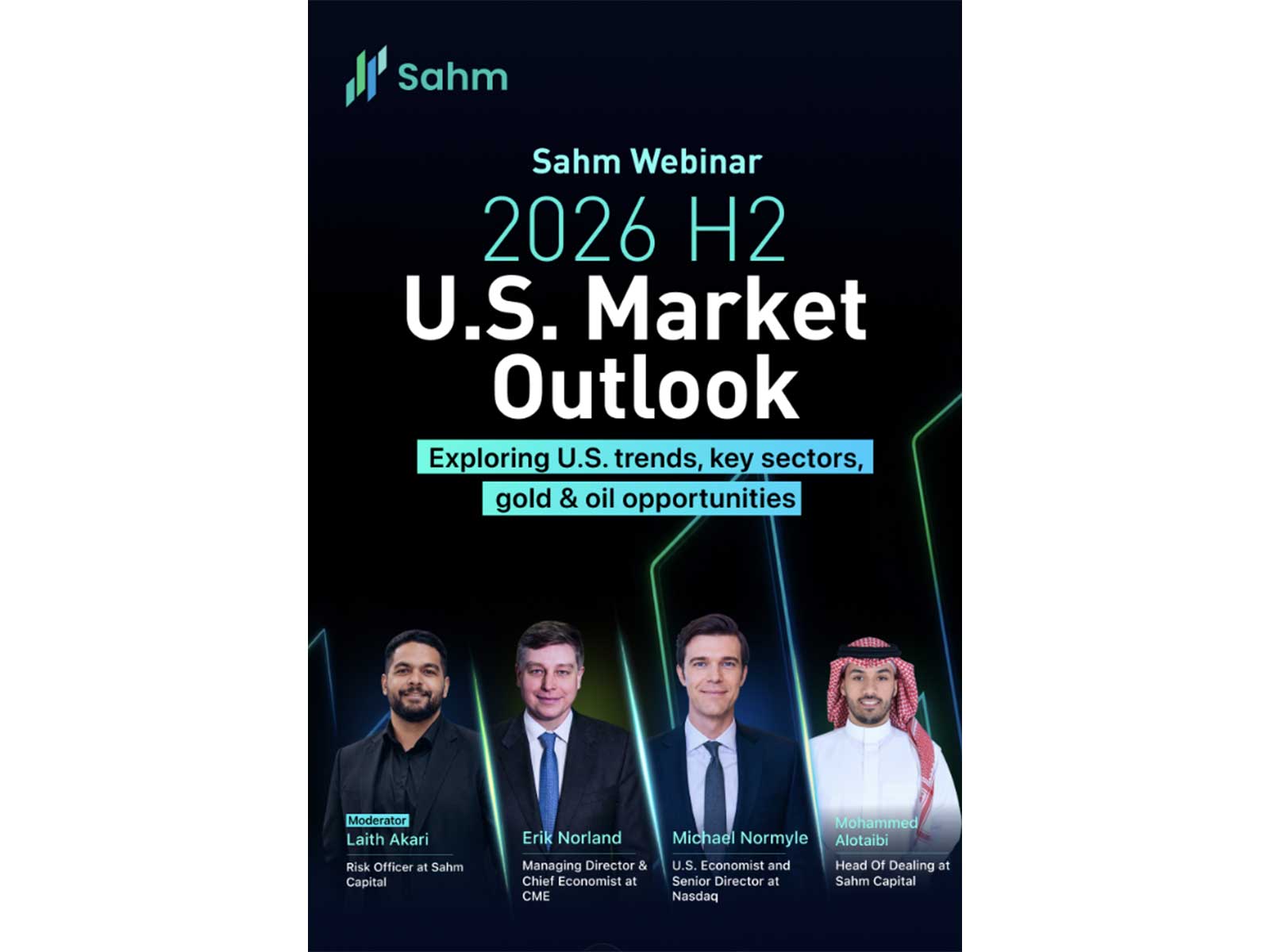 Nasdaq, CME Group and Sahm Capital specialists to discuss the macroeconomic outlook, AI-driven opportunities, commodities, and portfolio strategies for investors ((Photo/ Courtesy Arab Newswire) Nasdaq, CME Group and Sahm Capital specialists to discuss the macroeconomic outlook, AI-driven opportunities, commodities, and portfolio strategies for investors ((Photo/ Courtesy Arab Newswire)